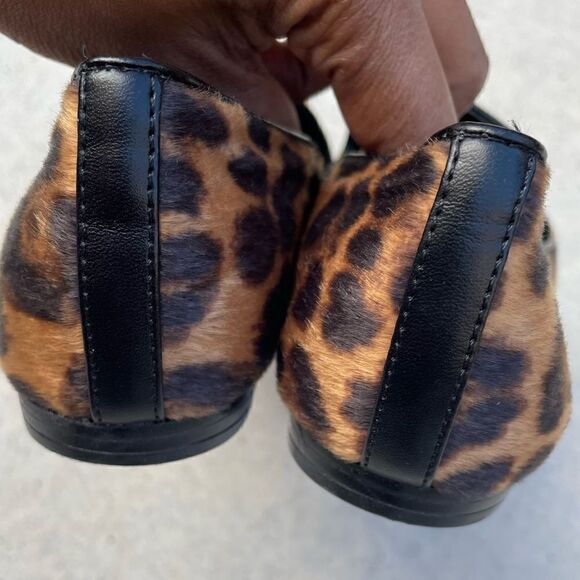 NINE West 6M Hayden leopard animal hair loafers - Picture 4 of 9